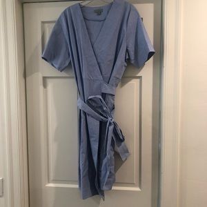 COS blue wrap dress